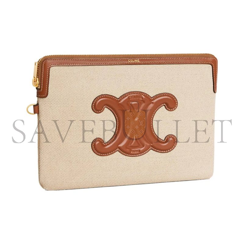 CELINE SMALL POUCH WITH STRAP CUIR TRIOMPHE 10J502EW1.02NT (25*17.5*1cm)